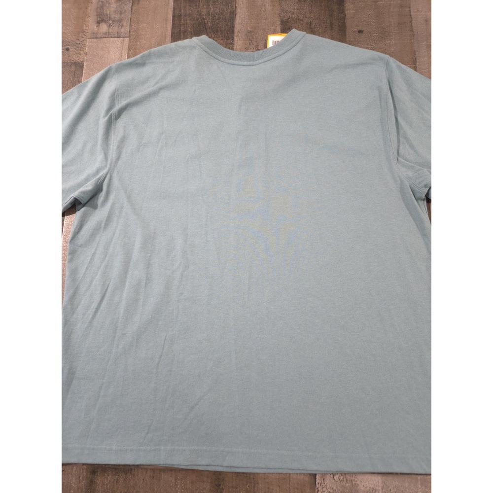 NWT Carhartt Men's Loose Fit Short-Sleeve Henley T-Shirt in heathered sage green - Picture 7 of 7